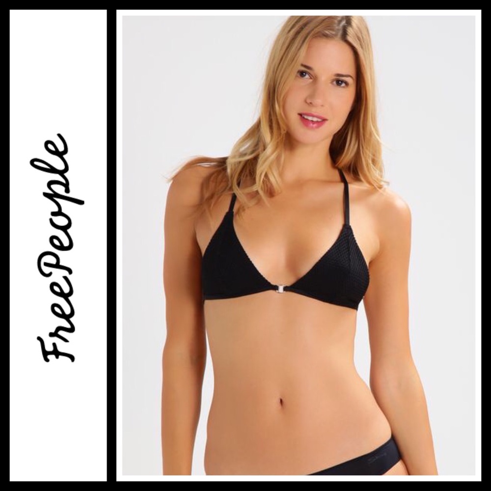 Free People Roll With it Bra in Black NWT